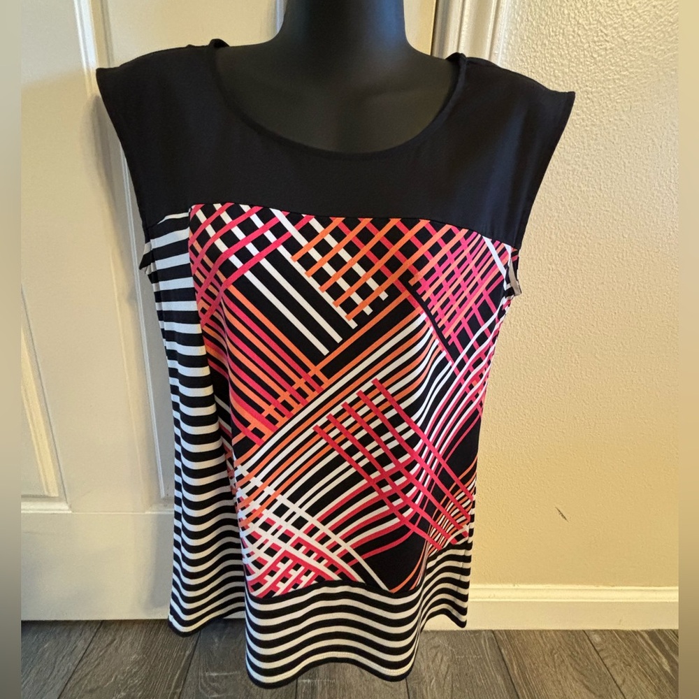 Stylish Black and Multicolor Women's Top
